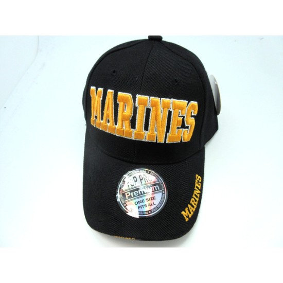 1303-09 Law & Order Cap "MARINES" BLACK