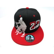 1402-07 MJ DRIBBLING SNAP BACK BLK/RED