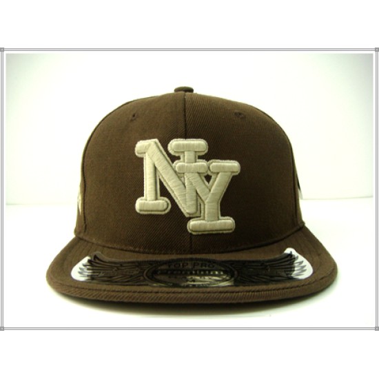 1404-06 SALE 3 Logo Fitted "New York" BROW/KHA