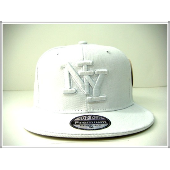 1404-06 SALE 3 Logo Fitted "New York" WHT/WHT