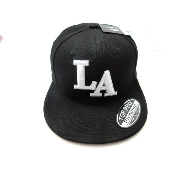 1404-06 LA CITY FITTED HAT BLK/WHT