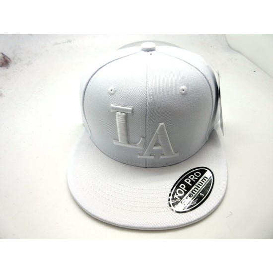 1404-06 LA CITY FITTED HAT WHT/WHT