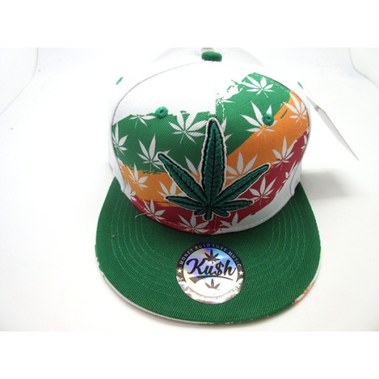 1803-18 JAMAICA PRINT SNAP BACK WHT/KEL