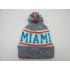 WINTER 2019 POM KNIT HAT WARM FLEECE 1904-01 MIAMI AQU/ORA