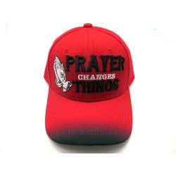 1906-13 RELIGIOUS HAT "PRAYER CHANGE THING" RED/BLK