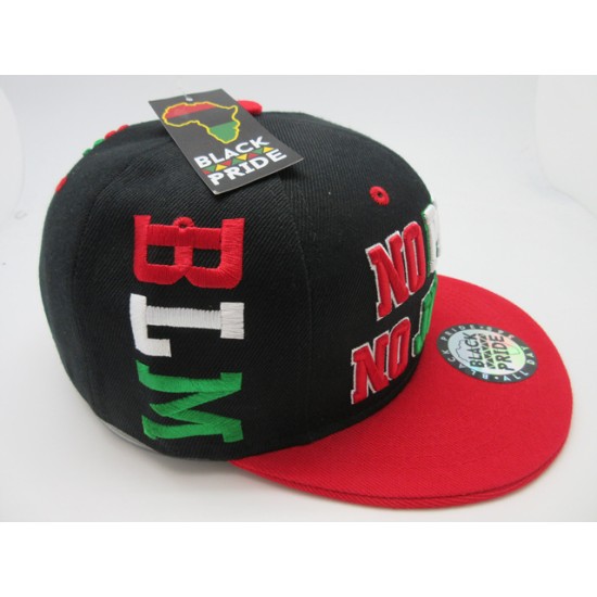 2003-19 BLM "NO PEACE" SNAP BACK BLK/RED