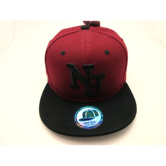 2007-10 3 2-TONE SNAP BACK NEW JERSEY BUR/BLK