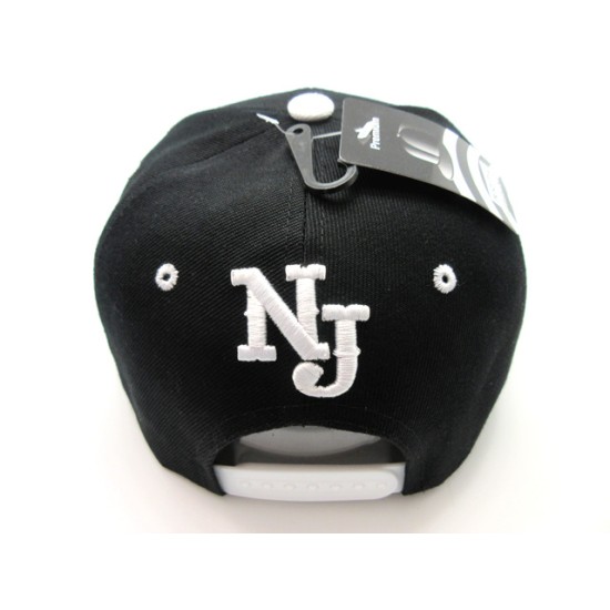 2007-10 3 2-TONE SNAP BACK NEW JERSEY BLK/WHT