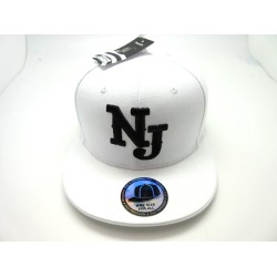 2007-09 2LOGO SOLID SNAP BACK NEW JERSEY WHT/BLK