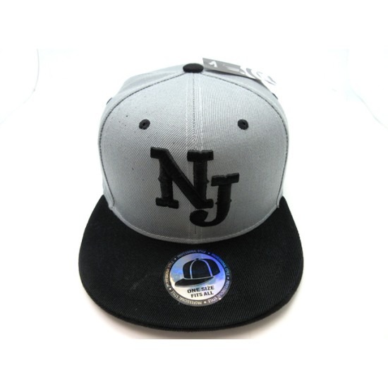 2007-10 3 2-TONE SNAP BACK NEW JERSEY GRYBLK