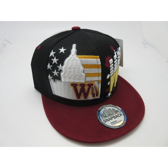 2102-01 CITY SPLASH SNAP BACK WASHINGTON BLK/BURGUNDY