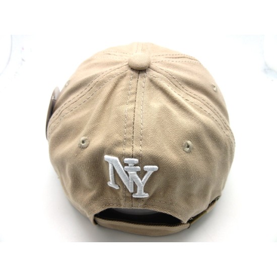 2103-08 POLO CITY HAT NY KHAKI/WHITE