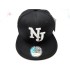 2104-10 NJ 3LOGO W/MAP SOLID BLK/WH