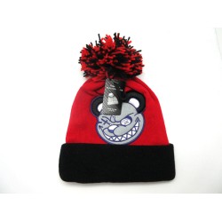 2107-10 VOODOO KNIT HAT RED/BLK