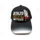 2109-20 RELIGIOUS HAT "J.C MATTER" BLK/WHT