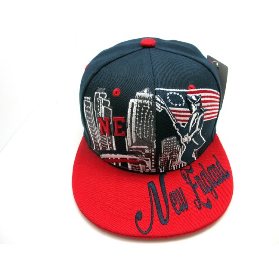 2202-01 CITY DOWN TOWN SNAP BACK NEW ENGLAND NAV/RED