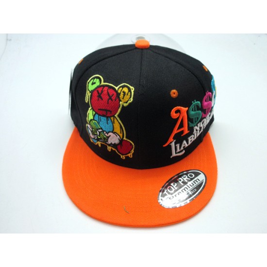 2303-05 HIP HOP SNAP BACK "ASSETS"BLK/ORA