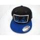 2306-33 CARTOON BOX EYE SNAP BACK BLK/ROYAL