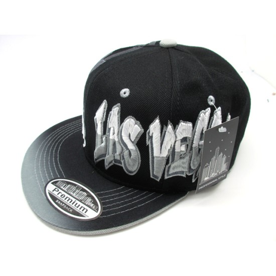 2401-14 GRAFFTI CITY NAME SNAP LAS VEGAS BLK/GRY