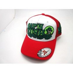 2401-26 TRUCKER MESH "CAPTAIN KUSH" RED