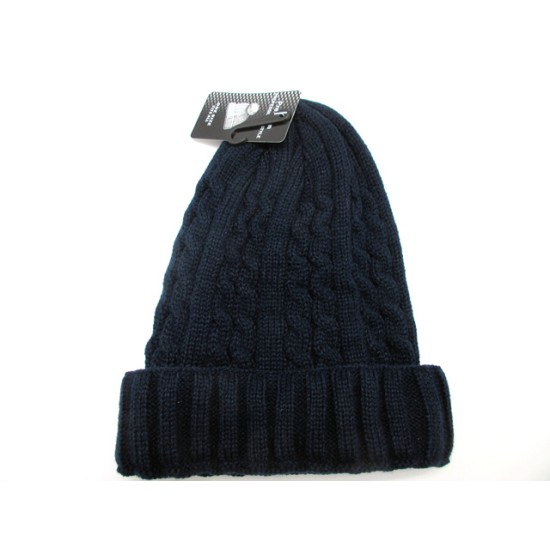 2403-05 TWIST LINE BEANNIE HAT NAVY