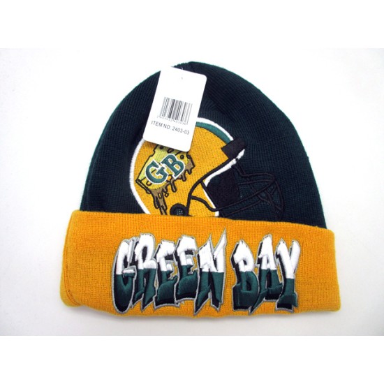 2403-03 CITY NO POM KNIT "GRAFFTI" GREEN BAY