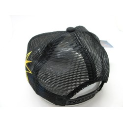 2404-08 MESH BACK TRUCKER "ROCK STAR" BLK/WHT