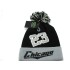 L.O.G WINTER 23 POM KNIT HAT 1707-04 BLACK/GREY