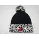 WINTER MJ 23 4 EVER POM KNIT HAT 1808-02 BLK/WHT