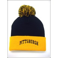 1400-11 CITY NAME MVP KNIT HAT PITTSBURGH BLK/GOL