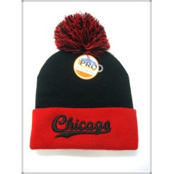 1400-11 CITY NAME MVP KNIT HAT CHICAGO BLK/RED